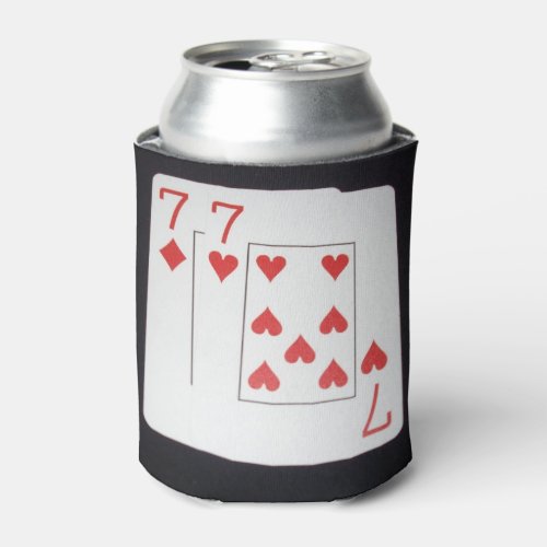 Poker Cards Pocket Sevens Can Cooler