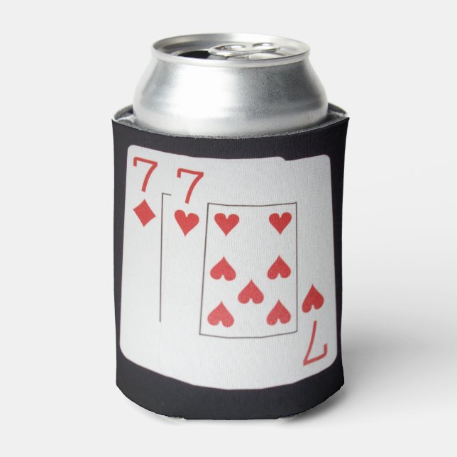 Poker Cards Pocket Sevens, Can Cooler (Can Front)