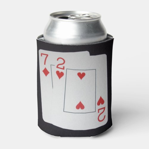 Poker Cards Seven And Two Can Cooler