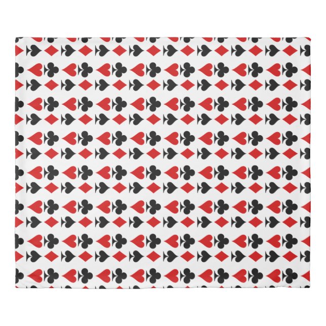 Poker Cards Suits Duvet Cover (Front)