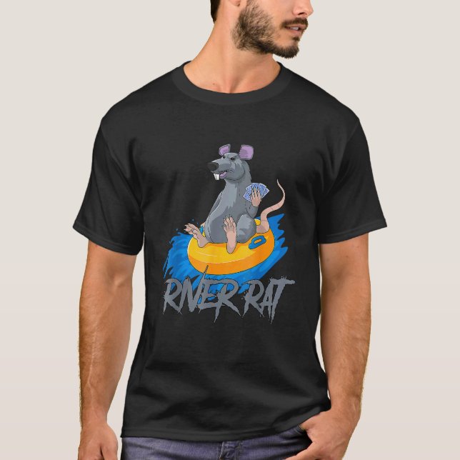 Poker Cards Texas Hold Em River Rat Casino T-Shirt (Front)