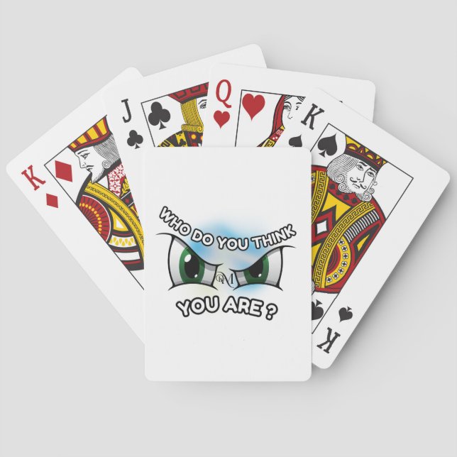 Poker Cards : Who Do You Think (white) (Back)