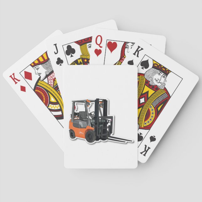 Poker cards with forklift design (Back)