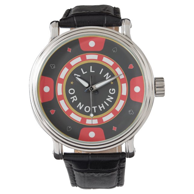 Poker Casino All in or Nothing Watch (Front)