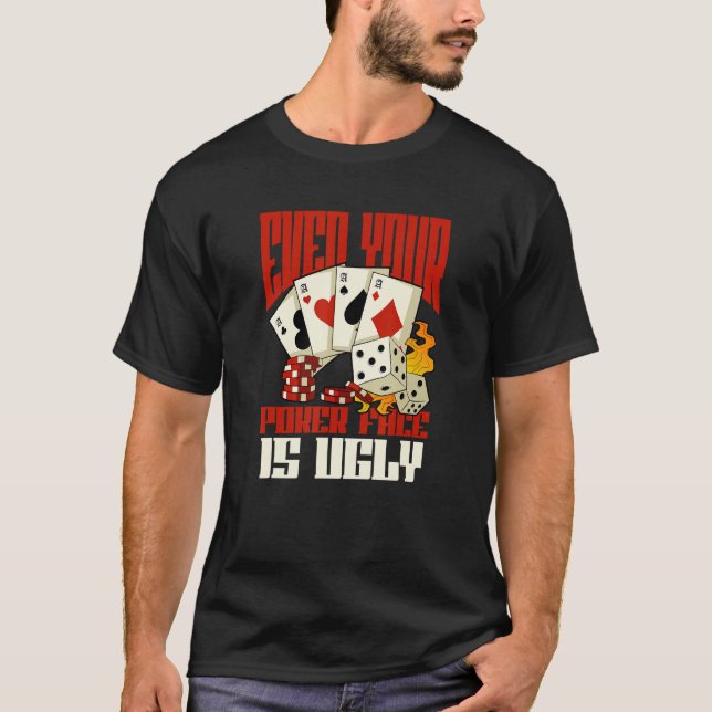 Poker Casino Poker Player Gambling Roulette Retire T-Shirt (Front)