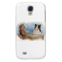 Poker Cats Artwork by Louis Wain Samsung Galaxy S4 Cover