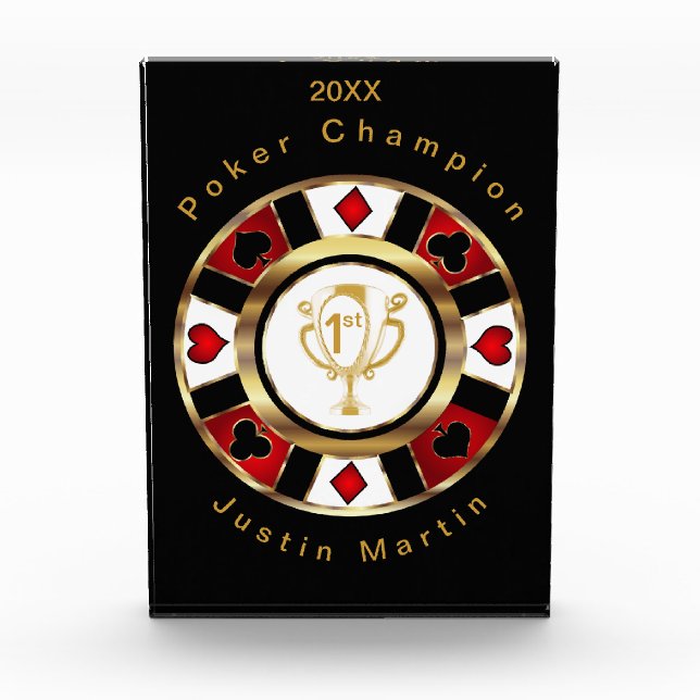 Poker Champion Award (Front)