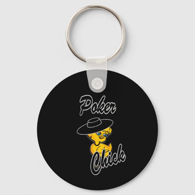 Poker Chick #4 Keychain (Front)