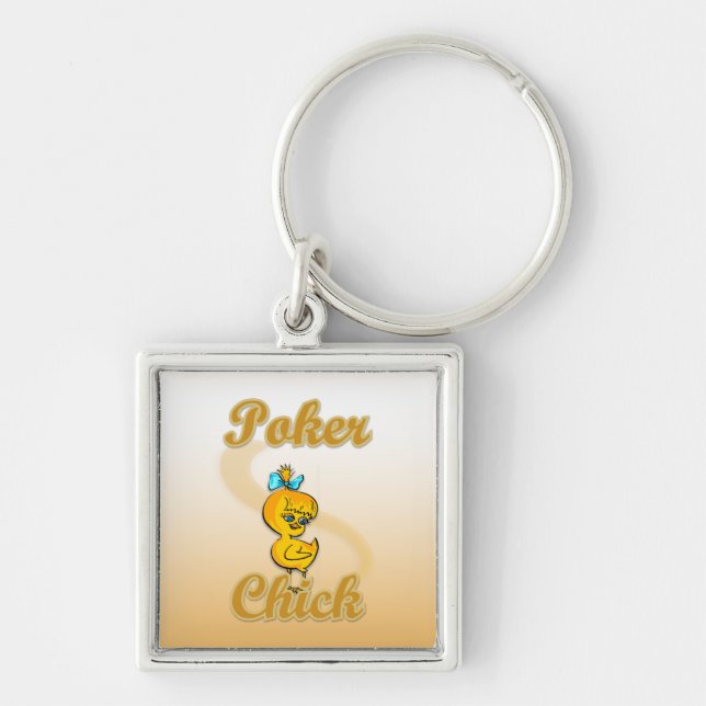 Poker Chick Keychain (Front)