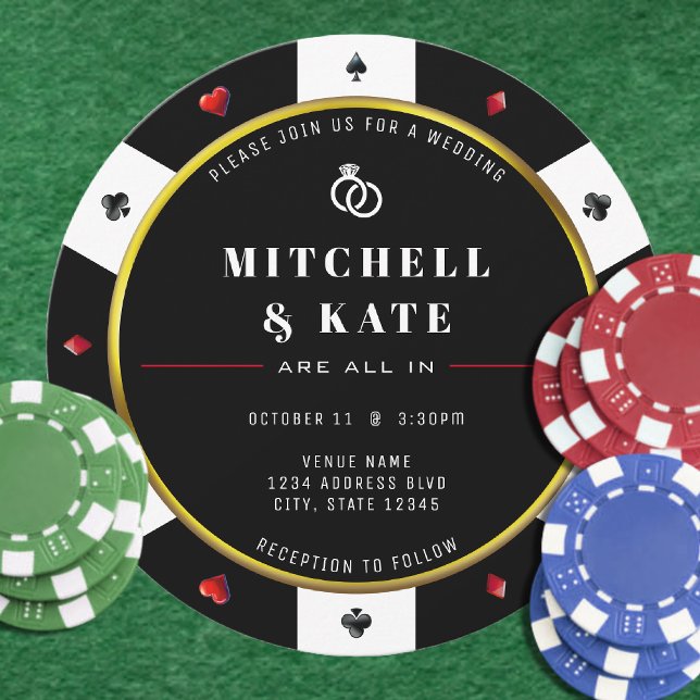 Poker Chip All In Wedding Invitation (Poker Chip All In Wedding Invitation
)
