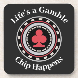 Poker Chip Beverage Coaster