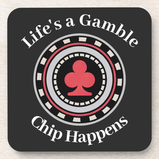 Poker Chip Beverage Coaster (Front)