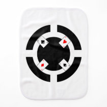 Poker Chip - Black Burp Cloth Poker Chip - Black Burp Cloth