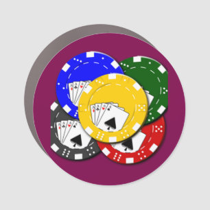 Poker Chip Car Magnet