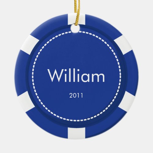 Poker Chip Christmas Ornament