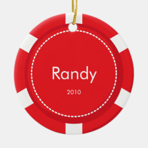 Poker Chip Christmas Ornament