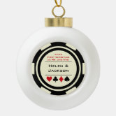 Las Vegas $100 Black Poker Chip Medallion Ornament