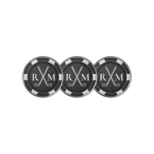 Poker Chip Golf Theme Monogrammed Ball Marker