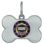 Poker Chip In Purple | Customize Pet Id Tag at Zazzle