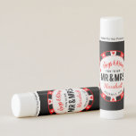 poker chip las vegas wedding lip balm<br><div class="desc">customize the last name and date as well as the background color for your wedding</div>