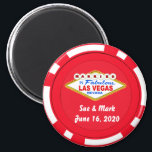 Poker Chip Magnet Married in Las Vegas<br><div class="desc">Poker Chip Magnet Married in Las Vegas. Customize the text easily with the form template.</div>