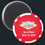 Poker Chip Magnet Married in Las Vegas<br><div class="desc">Poker Chip Magnet Married in Las Vegas. Customize the text easily with the form template.</div>