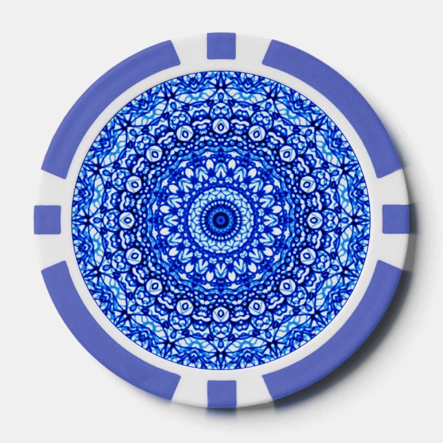 Poker Chip Mandala Mehndi Style G403 (Front)