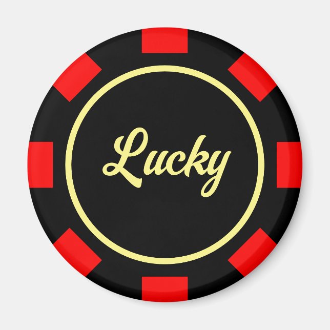 Poker chip marker fridge magnets (Front)