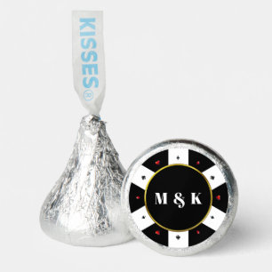 Poker Chip Monogram Wedding Party Favor