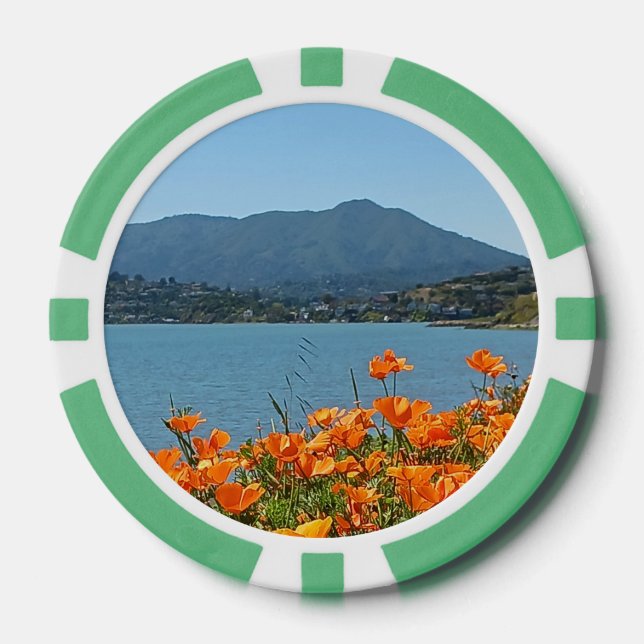 Poker Chip Mt Tamalpais California Poppies  (Front)