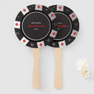 Poker Chip Night Bachelor Party Las Vegas Casino Hand Fan