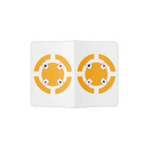 Poker Chip - Orange Passport Holder