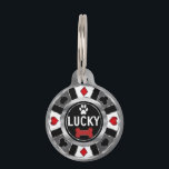 Poker Chip | Personalize Pet ID Tag<br><div class="desc">Animal Pet ID Tag ready for you to personalize. ✔NOTE: ONLY CHANGE THE TEMPLATE AREAS NEEDED! 😀 If needed, you can remove the text and start fresh adding whatever text and font you like. 📌If you need further customization, please click the "Click to Customize further" or "Customize or Edit Design"...</div>