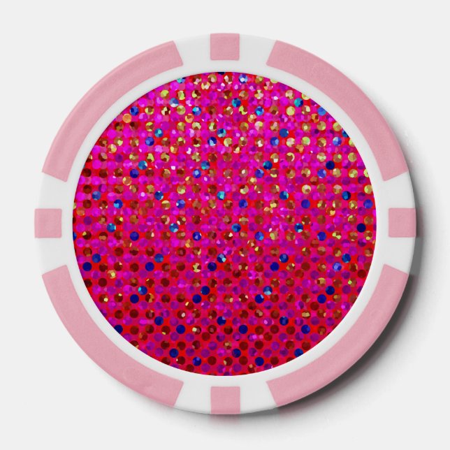 Poker Chip Polka Dot Sparkley Jewels (Front)