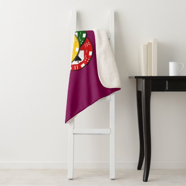 Poker Chip Sherpa Blanket (In Situ)