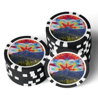 Poker Chip Tie Dye Mt Tamalpais Sky Design