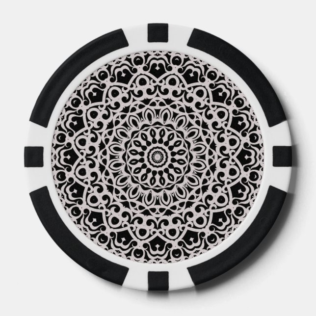 Poker Chip Tribal Mandala G385 (Front)