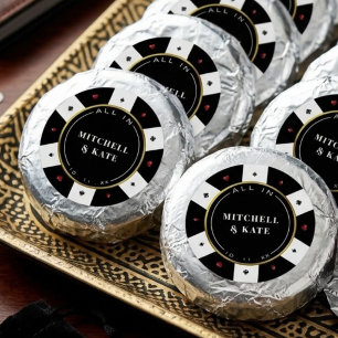 Poker Chip Wedding Dipped Oreo Cookie Favors