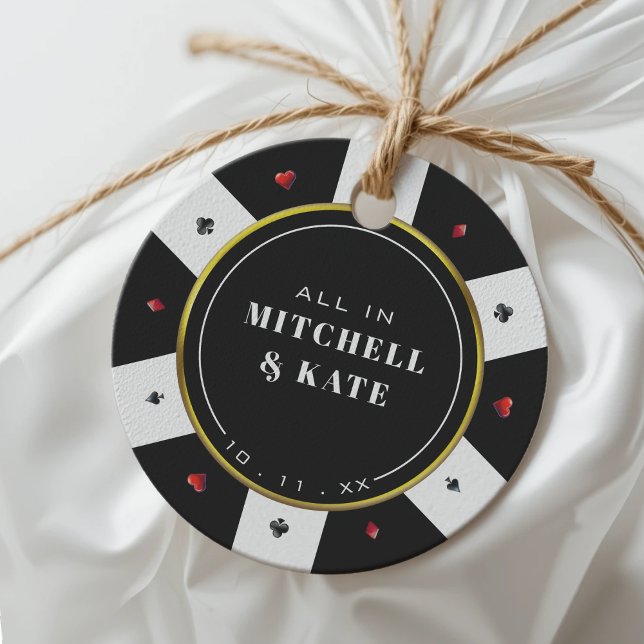 Poker Chip Wedding Favor Tags (Poker Chip Wedding Favor Tags
)