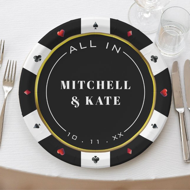 Poker Chip Wedding Paper Plates (Poker Chip Wedding Paper Plates
)