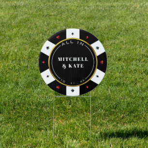 Poker Chip Wedding Sign