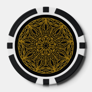 Poker Chips, black and gold design Chips
