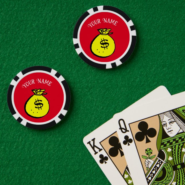 Poker Chips - Custom Money Bag - Add your Name (Poker Table (Double))