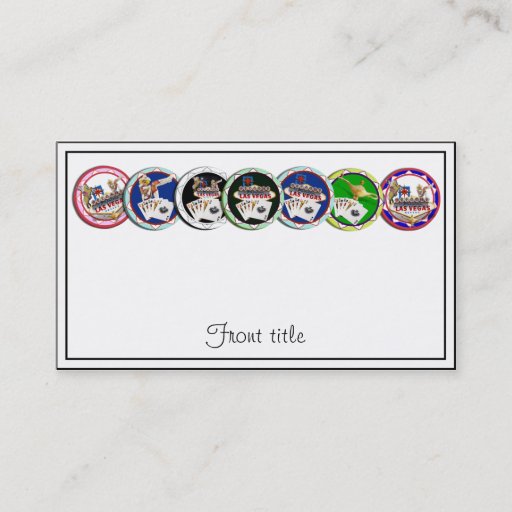 Customizable Poker Chips Galore Business Card Template