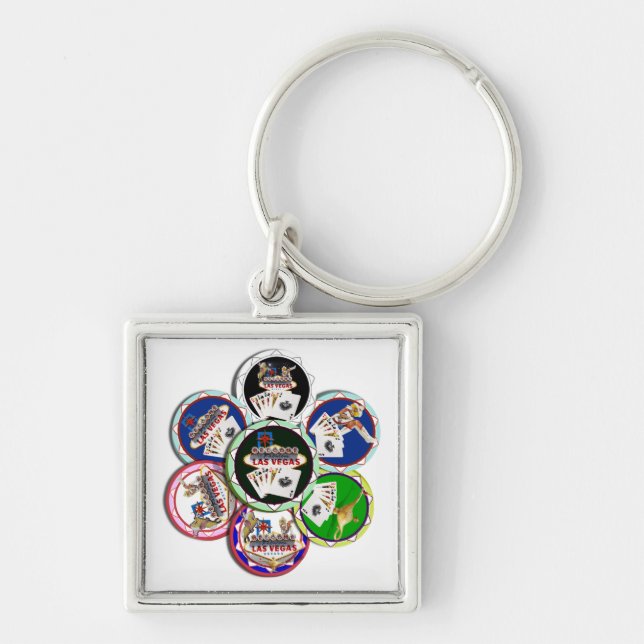 Poker Chips Galore Keychain (Front)