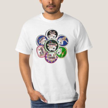 Poker Chips Galore T-shirt by LasVegasIcons at Zazzle