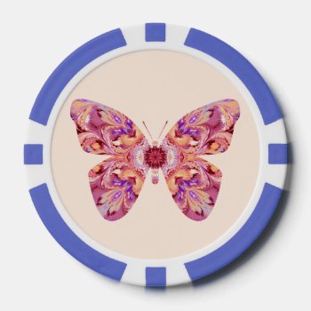 Poker Chips Kaleidoscope Butterfly by tinsleylane at Zazzle
