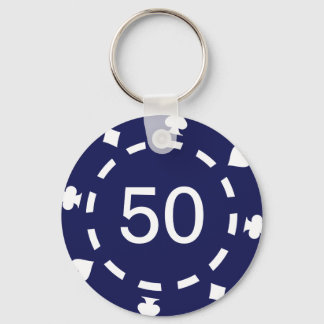 Poker chips keychain