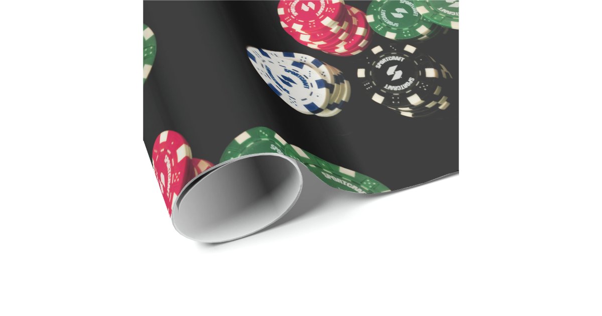 Poker Chips Pattern Wrapping Paper | Zazzle