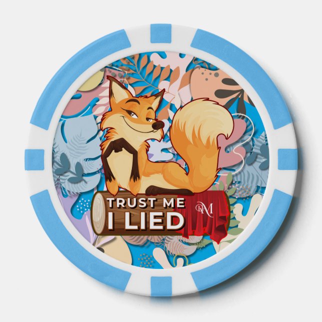Poker Chips : Trust Me I Lied (light blue) (Front)
